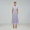 Self-portrait READY TO WEAR Lilac Chiffon Midi Dress