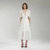 Self-portrait READY TO WEAR Ribbon Lace Midi Dress