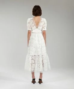 Self-portrait READY TO WEAR Ribbon Lace Midi Dress