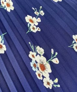 Self-portrait Pansy Print Pleated Chiffon Maxi Dress