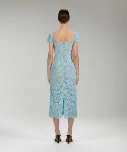Self-portrait Cotton Lace Midi Dress