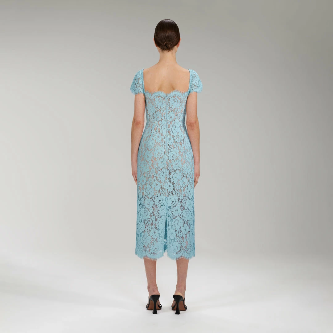Self-portrait Cotton Lace Midi Dress