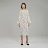 Self-portrait READY TO WEAR Ivory Cotton Lace Midi Dress