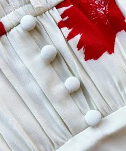 Self-portrait Wild Daisy Print Stretch Crepe Midi Dress READY TO WEAR