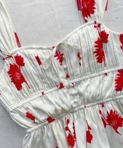 Self-portrait Wild Daisy Print Stretch Crepe Top