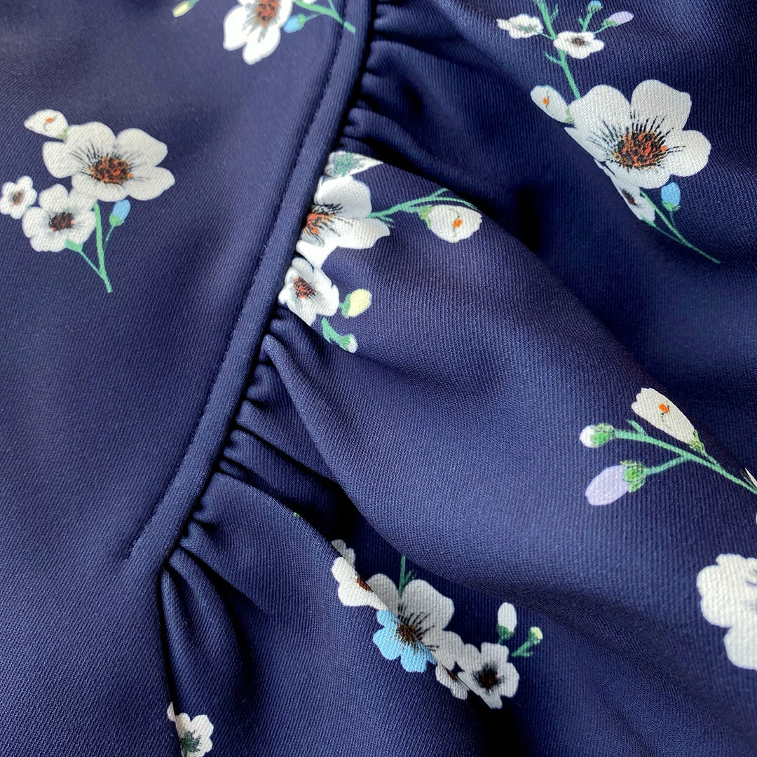 Self-portrait Pansy Print Crepe Midi Skirt NEW ARRIVALS