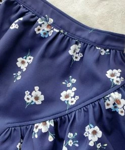 Self-portrait Pansy Print Crepe Midi Skirt NEW ARRIVALS