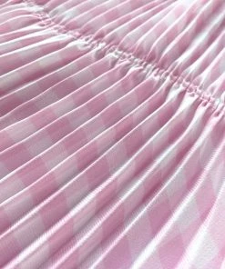 Self-portrait Pink Gingham Print Chiffon Mini Dress NEW ARRIVALS