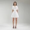 Self-portrait Daisy Cotton Broderie Anglaise Cut Out Mini Dress