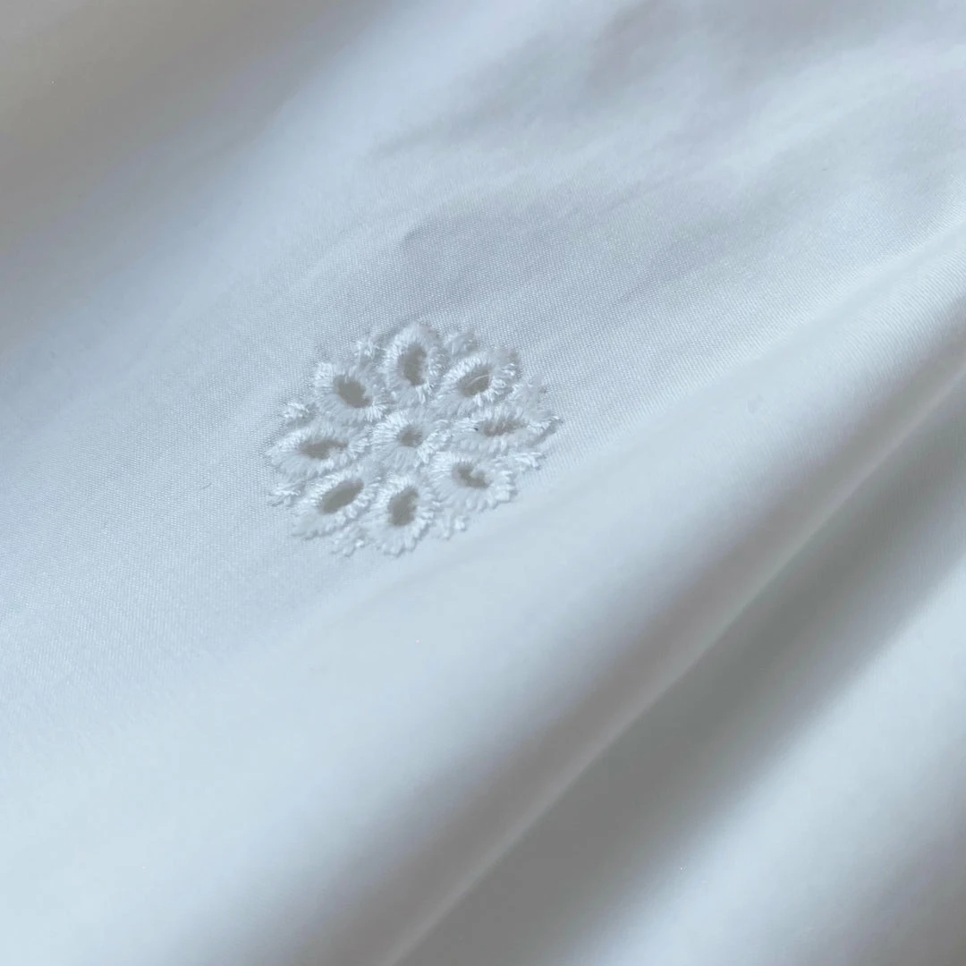 Self-portrait Daisy Cotton Broderie Anglaise Shirt