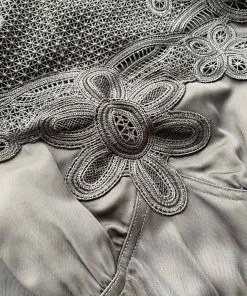 Self-portrait NEW ARRIVALS Black Guipure Lace Bib Mini Dress