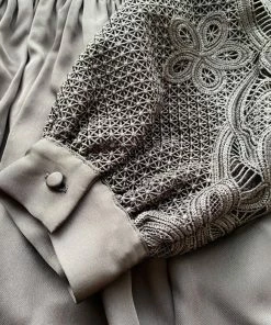 Self-portrait NEW ARRIVALS Black Guipure Lace Bib Mini Dress