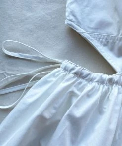 Self-portrait White Cotton Guipure Lace Bib Mini Dress