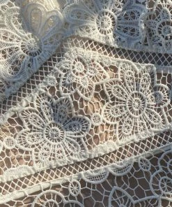 Self-portrait White Floral Guipure Lace Mini Dress READY TO WEAR