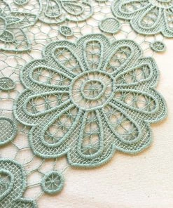 Self-portrait Mint Floral Guipure Lace Mini Dress READY TO WEAR