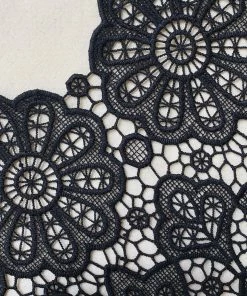 Self-portrait Black Floral Guipure Puff Sleeve Blouse NEW ARRIVALS