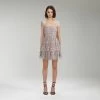 Self-portrait NEW ARRIVALS Embroidered Blossom Layered Bodice Mini Dress