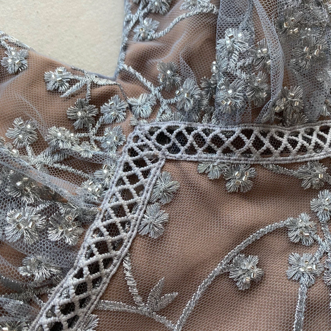 Self-portrait READY TO WEAR Embroidered Blossom Tiered Mini Dress