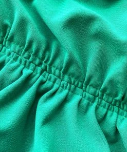 Self-portrait NEW ARRIVALS Bright Green Jersey Strapless Ruched Midi Dress