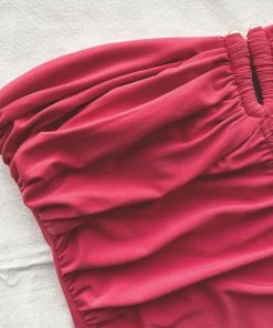 Self-portrait READY TO WEAR Pink Jersey Strapless Ruched Mini Dress