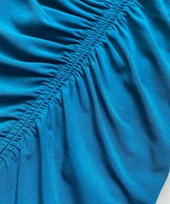 Self-portrait Green Jersey One Shoulder Ruched Midi Dress READY TO WEAR