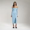 Self-portrait NEW ARRIVALS Jersey Crossover Bust Midi Dress