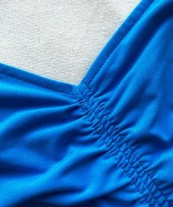 Self-portrait Bright Blue One Shoulder Ruched Mini Dress NEW ARRIVALS