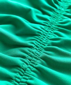 Self-portrait NEW ARRIVALS Bright Green One Shoulder Ruched Mini Dress