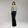 Self-portrait Green Boucle Cropped Jacket READY TO WEAR