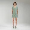 Self-portrait NEW ARRIVALS Green Boucle Mini Dress