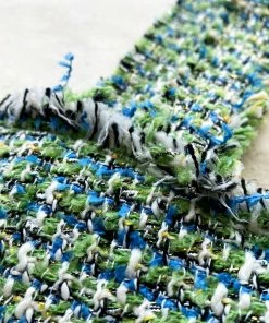 Self-portrait Green Boucle Cropped Top