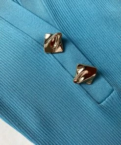 Self-portrait Ribbed Knit Midi Dress