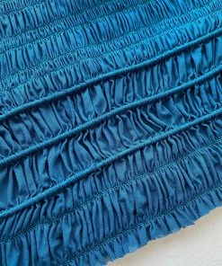 Self-portrait NEW ARRIVALS Green Shirred Powermesh Top