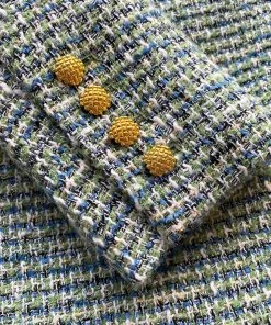 Self-portrait Green Boucle Oversized Blazer READY TO WEAR