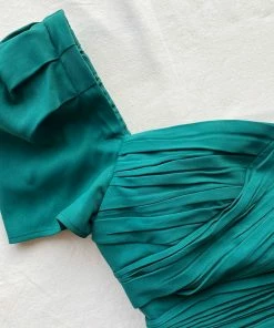 Self-portrait Dark Green Iris Midi Dress NEW ARRIVALS