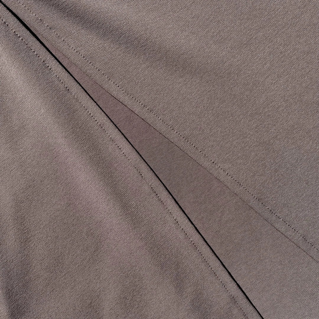 Self-portrait READY TO WEAR Taupe Jersey One Shoulder Ruched Midi Dress