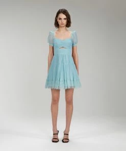 Self-portrait Chiffon Cut Out Mini Dress