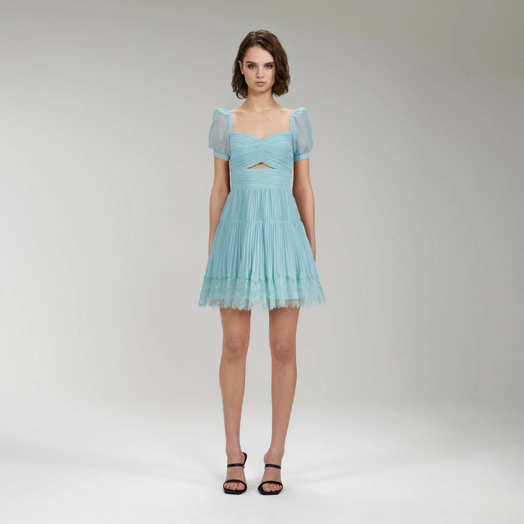 Self-portrait Chiffon Cut Out Mini Dress