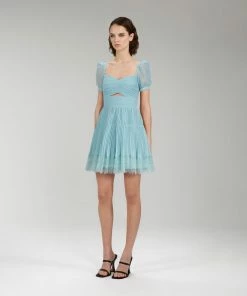 Self-portrait Chiffon Cut Out Mini Dress