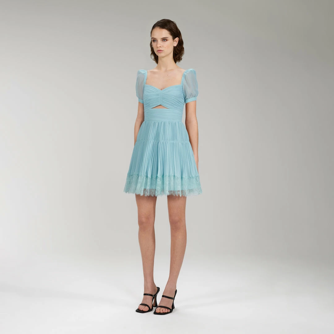 Self-portrait Chiffon Cut Out Mini Dress