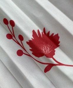 Self-portrait Wild Daisy Print Pleated Strapless Midi Dress