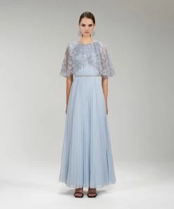 Self-portrait Embroidered Blossom Cape Maxi Dress NEW ARRIVALS