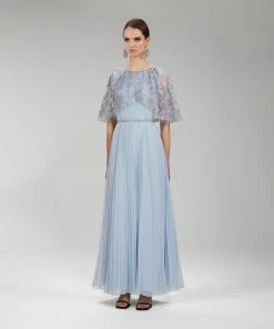 Self-portrait Embroidered Blossom Cape Maxi Dress NEW ARRIVALS