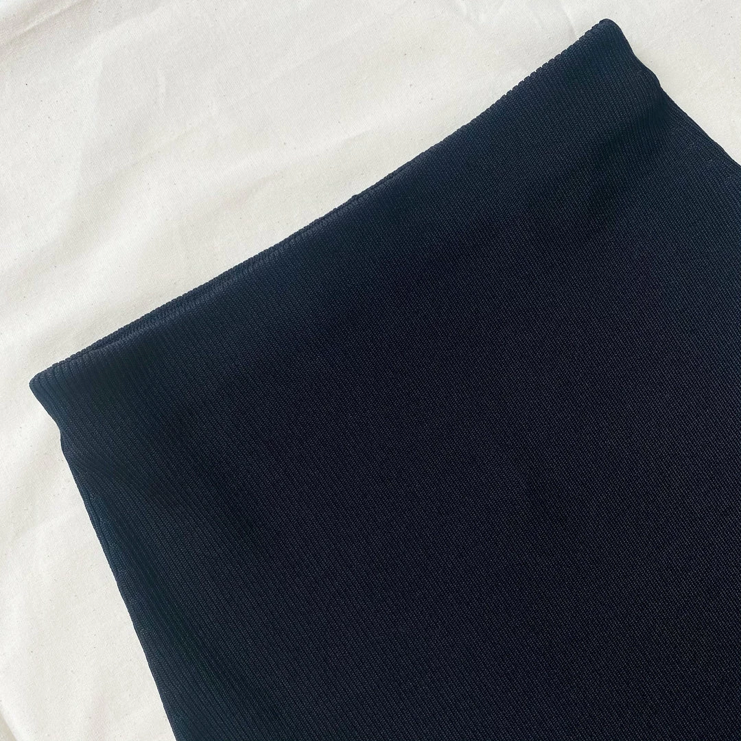 Self-portrait Black Column Maxi Knit Skirt