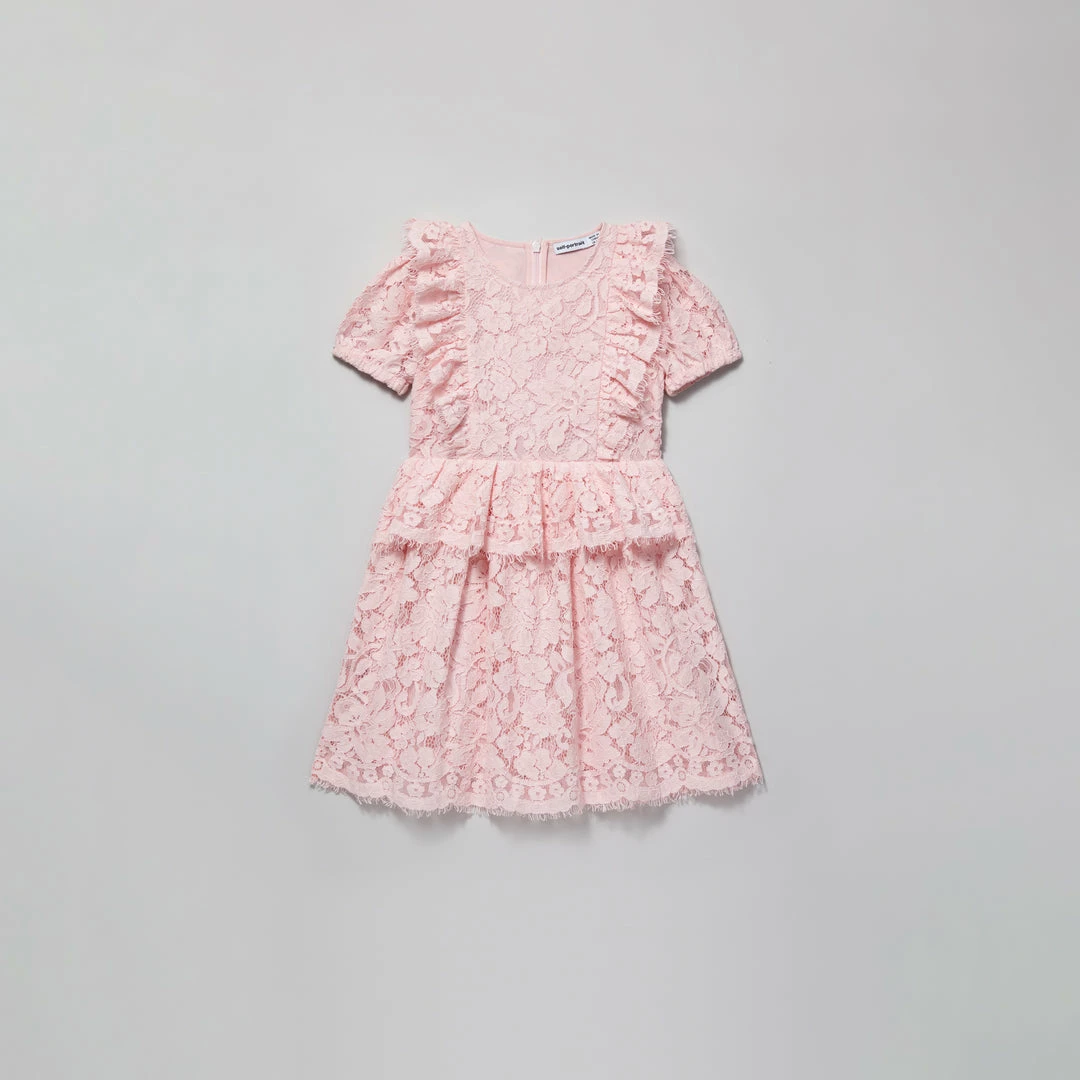 Self-portrait KIDS Pink Lace Frilled Dress