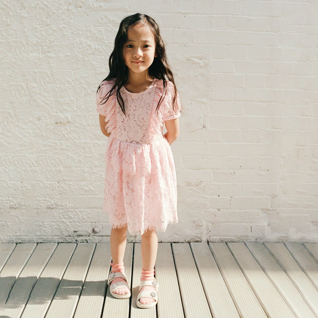 Self-portrait KIDS Pink Lace Frilled Dress