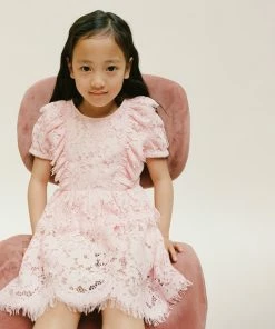 Self-portrait KIDS Pink Lace Frilled Dress