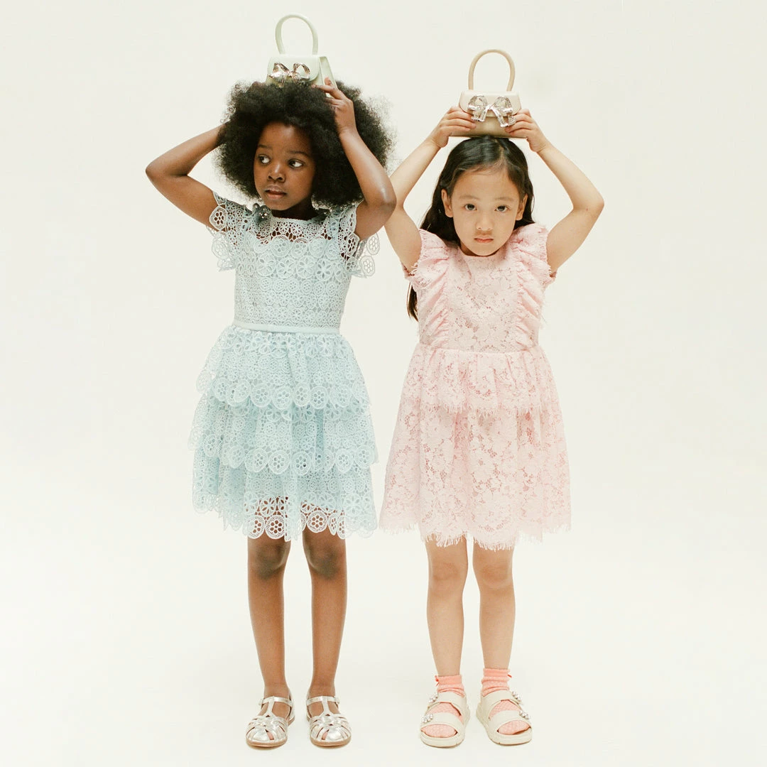 Self-portrait KIDS Pink Lace Frilled Dress