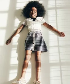 Self-portrait White Scallop Collar Top KIDS