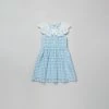 Self-portrait Blue Heart Lace Broderie Collar Dress KIDS